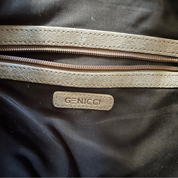 New Genicci Tan Suede Hobo Bag - Picture 2 of 4